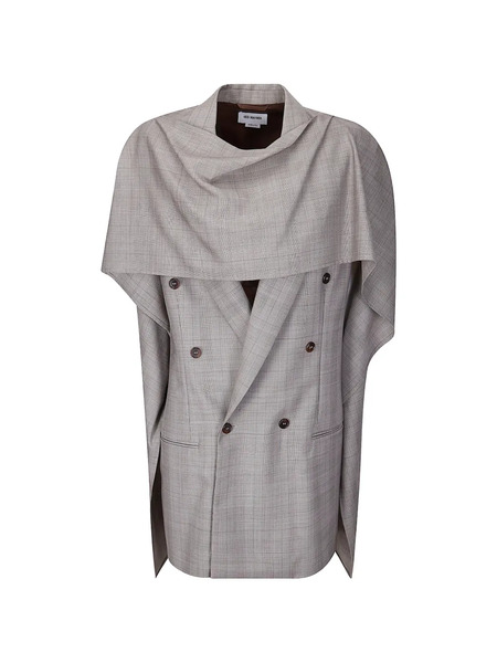  Hed Mayner Scarf Double-breasted Jacket - Grey 