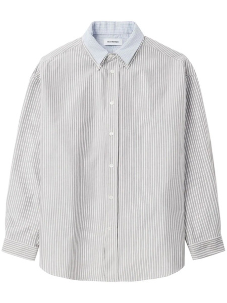 Hed Mayner Striped Cotton Shirt - Grey 