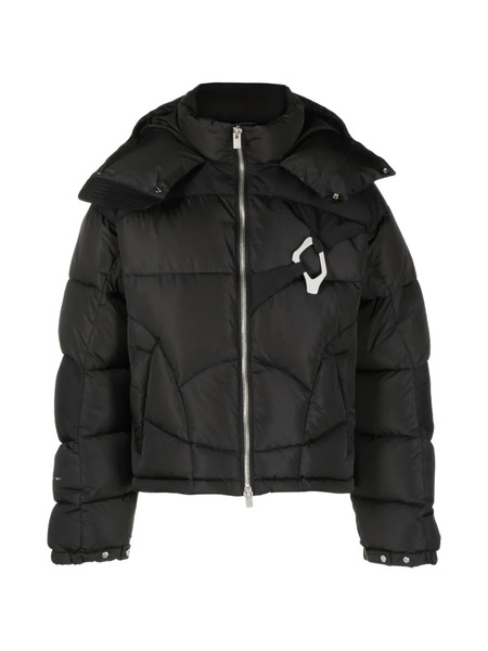  Heliot Emil Abstract Padded Zip-up Jacket - Black 