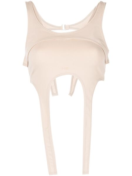  Heliot Emil Cropped Multi-panelled Vest Top - Neutrals 