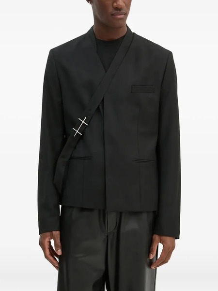  Heliot Emil Cross-detail Blazer - Black 