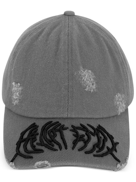  Heliot Emil Distressed-effect Baseball Cap - Grey 