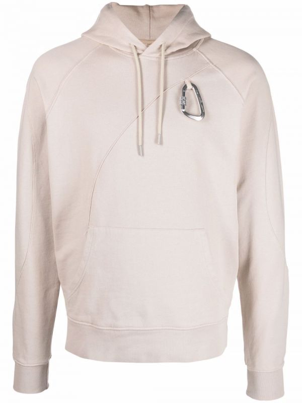  Heliot Emil Drawstring Zipped Hoodie - Neutrals 