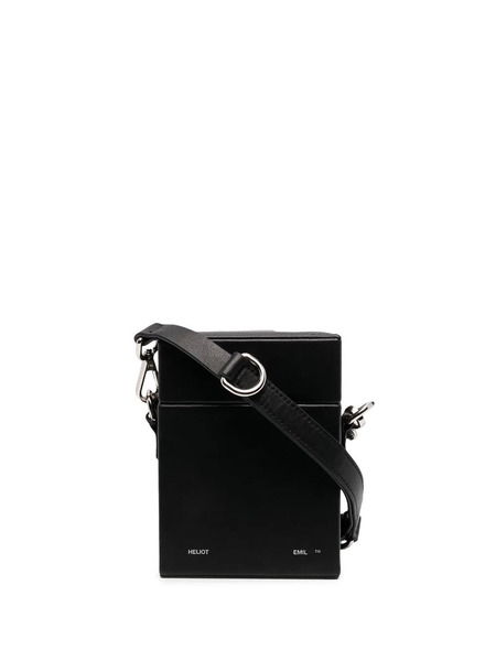  Heliot Emil Leather-box Messenger Bag - Black 