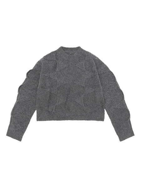  Heliot Emil Merino Wool Blend Cropped Sweater - Grey 
