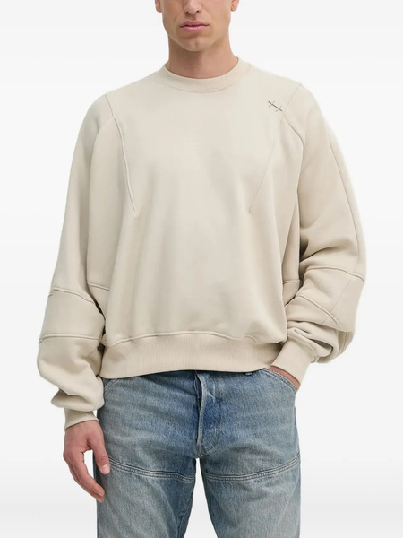  Heliot Emil Panelled Crew-neck Sweatshirt - Neutrals 