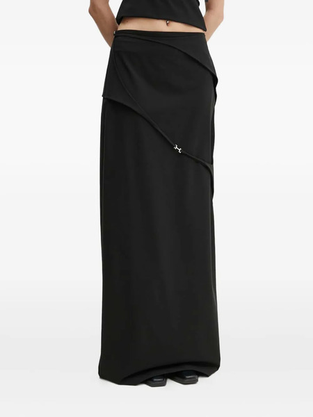  Heliot Emil Rear-slit Maxi Skirt - Black 