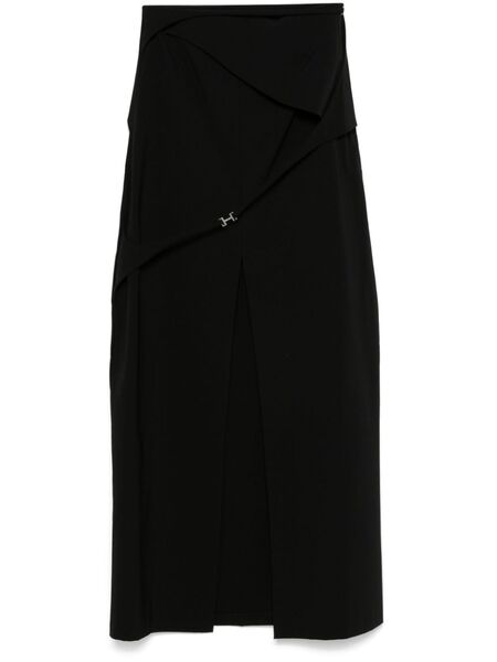  Heliot Emil Strap-detail Maxi Skirt - Black 