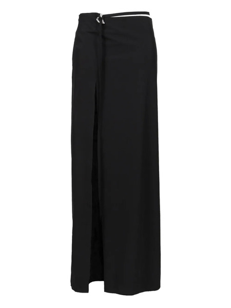  Heliot Emil Wrap-front Split Skirt - Black 