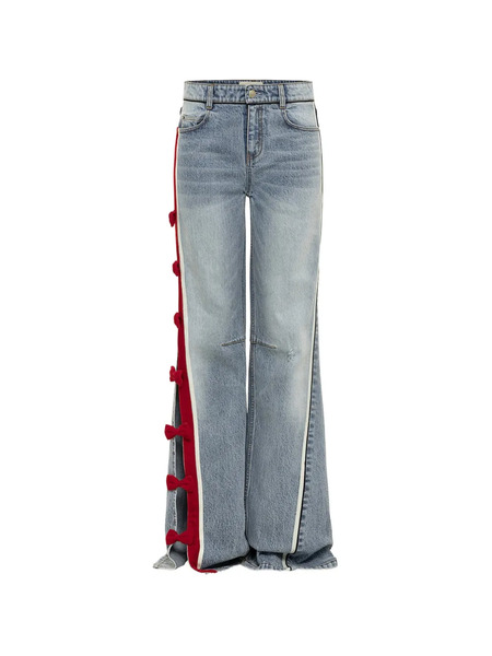  Hellessy Dan Bow-embellished Jeans - Blue 