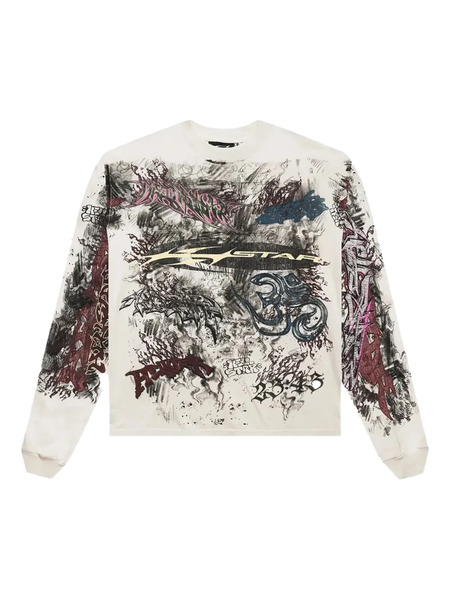 Hellstar Graffiti Long-sleeve T-shirt - White 