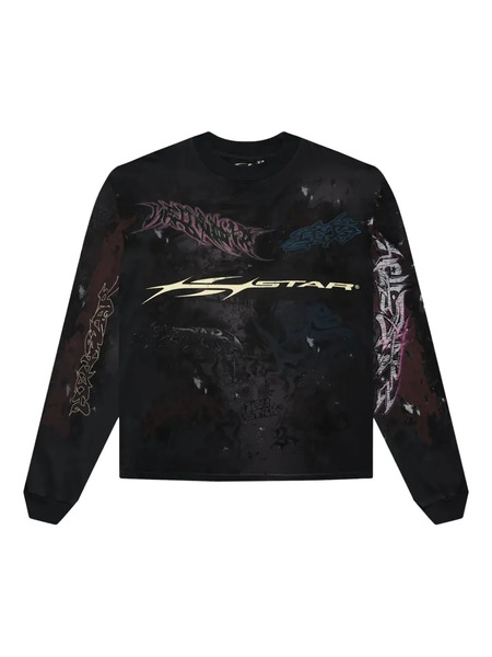  Hellstar Graffiti Long-sleeved T-shirt - Black 