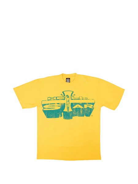  Hellstar Graphic-print Crew-neck T-shirt - Yellow 