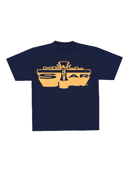  Hellstar Jesus Emblem T-shirt - Blue 