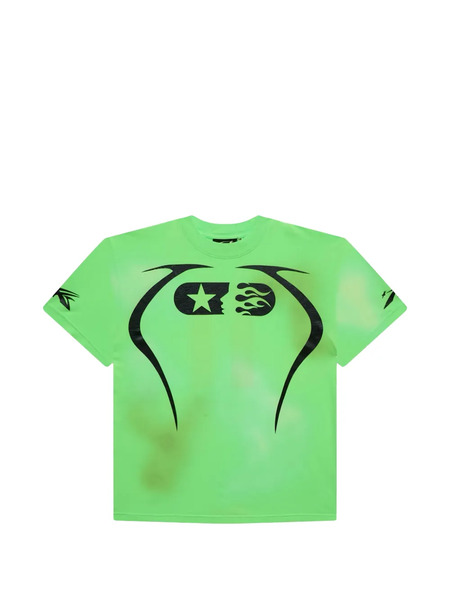 Hellstar Warm Up Printed T-shirt - Green 