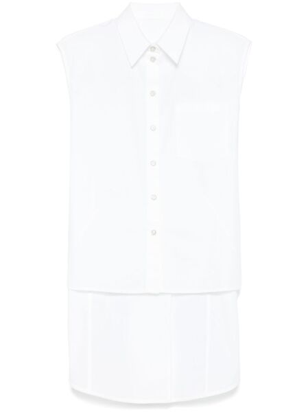  Helmut Lang Apex Tail Sleeveless Shirt - White 