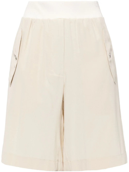  Helmut Lang Bomber Silk Shorts - Neutrals 