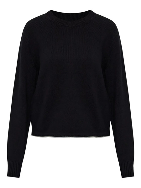  Helmut Lang Crew-neck Cropped Sweater - Black 