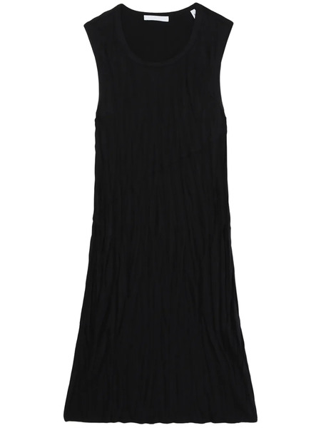  Helmut Lang Crinkled-finish Satin Minidress - Black 