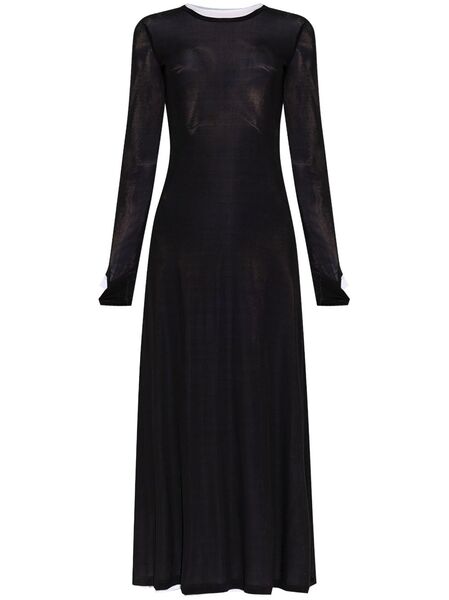  Helmut Lang Double-layer Maxi Dress - Black 