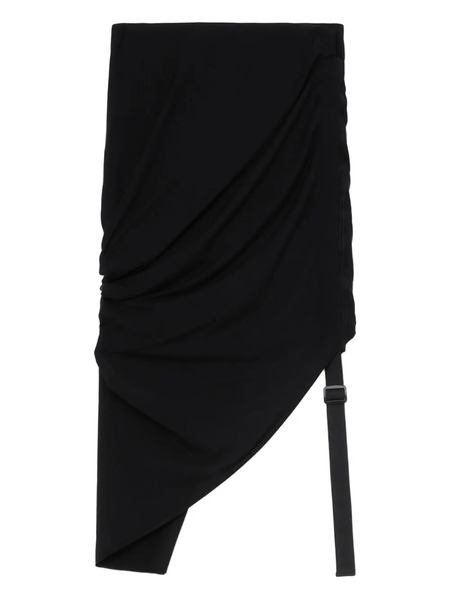  Helmut Lang Draped Asymmetrical Skirt - Black 
