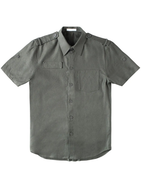  Helmut Lang Epaulette Short-sleeve Shirt - Grey 