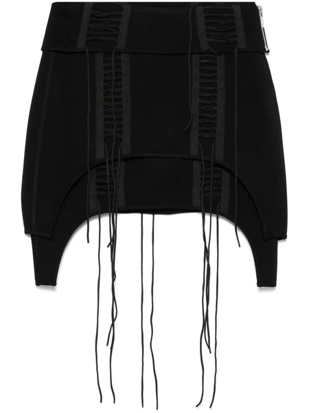  Helmut Lang Lace-up Mini Skirt - Black 