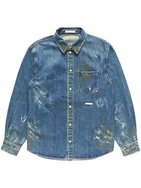  Helmut Lang Painted Denim Shirt - Blue 