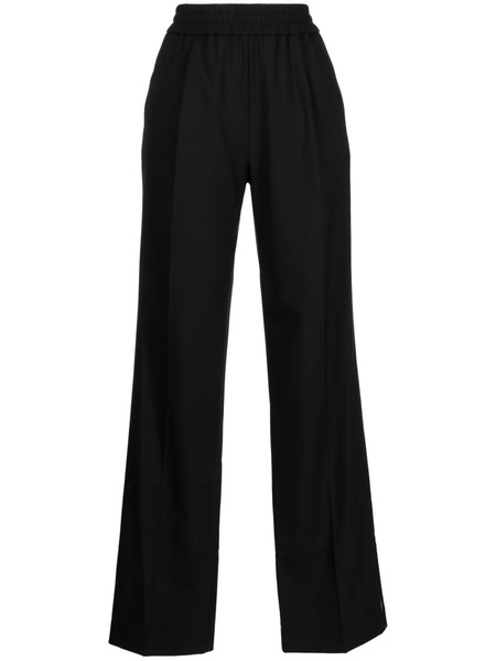  Helmut Lang Piped-trim Detail Wide-leg Trousers - Black 