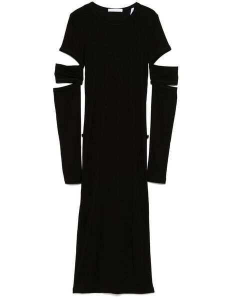  Helmut Lang Slash Midi Dress - Black 