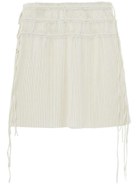  Helmut Lang Strap-detail Pleated Midi Skirt - Neutrals 