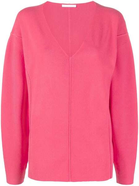  Helmut Lang V-neck Puff-sleeve Jumper - Pink 