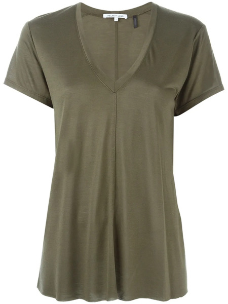  Helmut Lang V-neck T-shirt - Green 