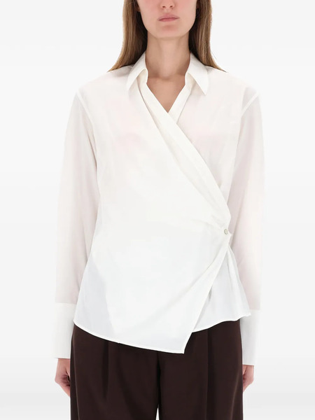  Helmut Lang Wrap Button Shirt - White 