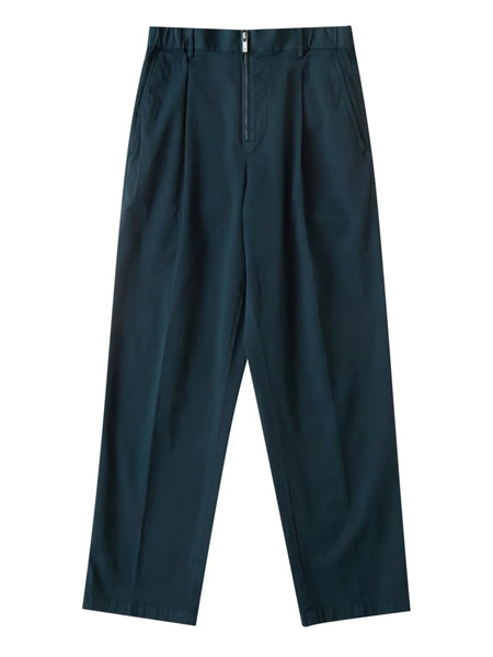  Helmut Lang Zip Cotton Trousers - Green 