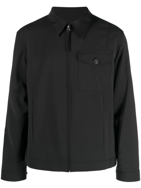  Helmut Lang Zip-up Tailored Shirt Jacket - Black 