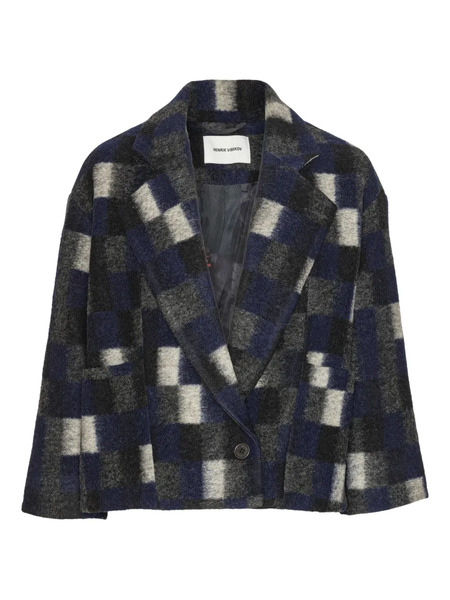  Henrik Vibskov Brushed Square-pattern Jacket - Black 