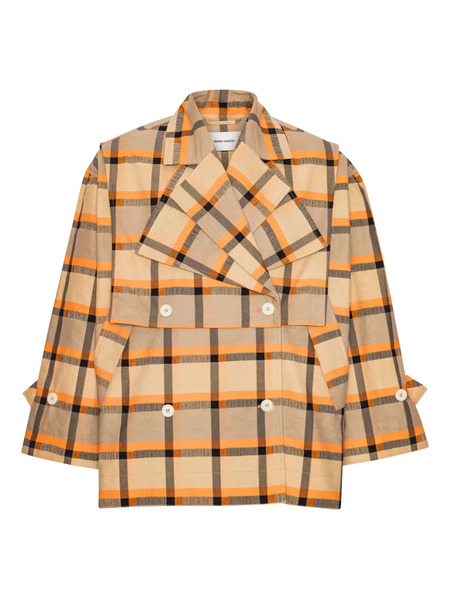  Henrik Vibskov Checked Double-breasted Jacket - Yellow 