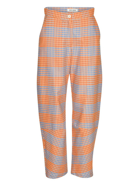  Henrik Vibskov Checked Trousers - Orange 
