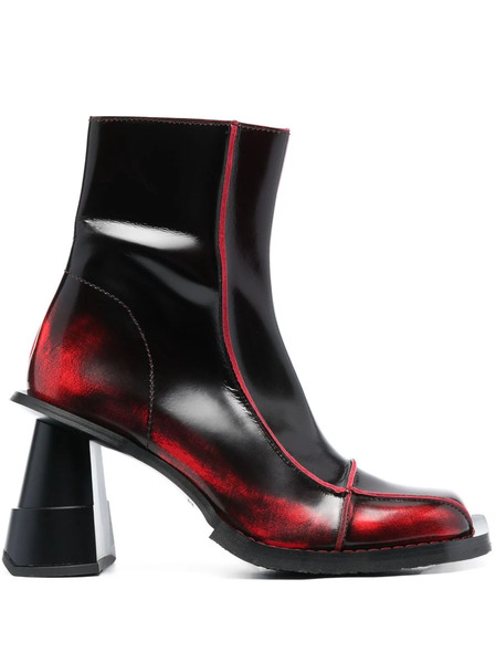  Henrik Vibskov Elle Driver Heel 100mm Leather Boots - Red 