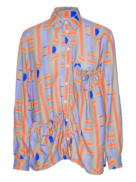  Henrik Vibskov Geometric-pattern Shirt - Grey 