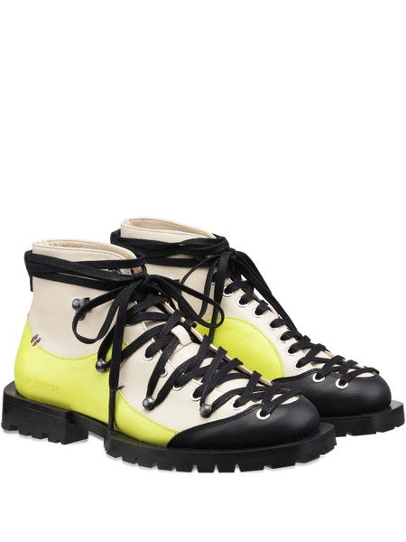  Henrik Vibskov Lace-up Panelled Boots - Neutrals 