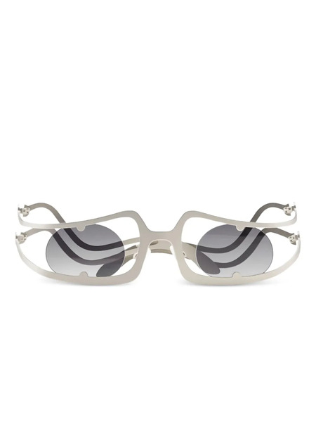  Henrik Vibskov Robyn Geometric-frame Sunglasses - White 