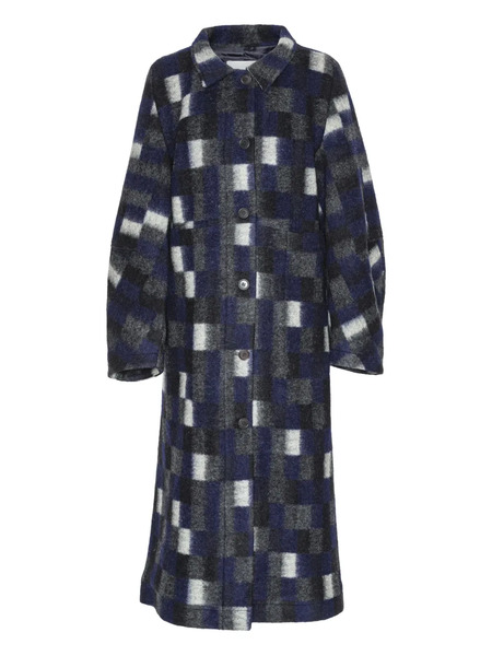  Henrik Vibskov Single-breasted Brushed Coat - Blue 