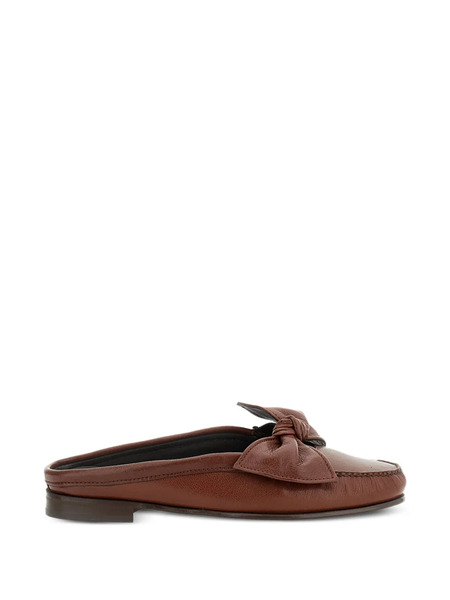  Hereu Bow-detail Loafer Mules - Brown 