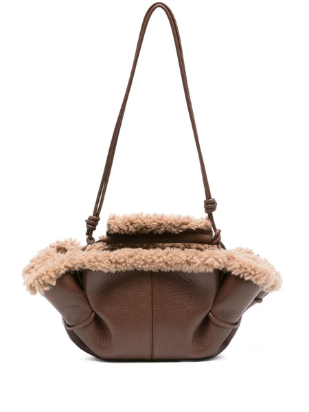  Hereu Leather Shearling Tote Bag - Brown 