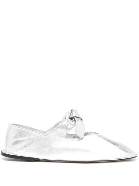  Hereu Llasada Metallic Ballerina Shoes - Silver 