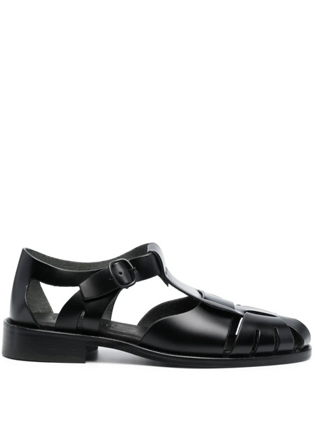  Hereu Pesca Cut-out Leather Sandals - Black 