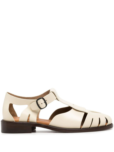  Hereu Pesca Cut-out Leather Sandals - Neutrals 