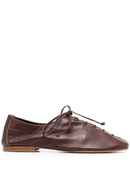  Hereu Plegada Leather Derby Shoes - Brown 